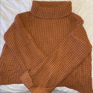 Rust chunky knit sweater